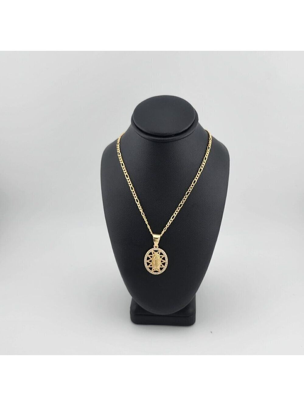 Brand New Brazilian 18k Gold Filled Virgen De Guadalupe Necklace - Picture 7 of 10